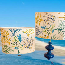 Charger l'image dans la galerie, AJ ovale coraux 35 et 30 cms. tissu bleus, vert