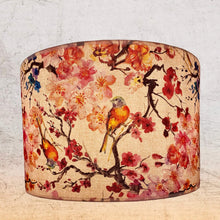 Charger l'image dans la galerie, AJ cylindre de diamètre de 40 cms. tissu cerisier en fleurs. A poser ou suspendre.