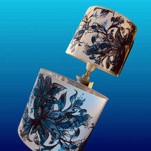 Charger l'image dans la galerie, AJ.TAMBOUR.22CMS.BLEU.FLORAL.COTON.PAIRE
