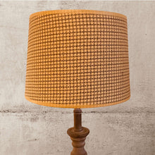 Charger l'image dans la galerie, Abat jour tambour contrecollé sur des tissus dans les tons jaunes. Lin, cotons.
