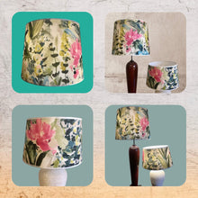Charger l'image dans la galerie, Abat jour tambour 35 et 30 cms. Tissu floral. Clarke and Clarke.