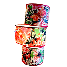 Charger l'image dans la galerie, Abat jour ovale.Tissu Bouquet de Lalie Design. fond transparent