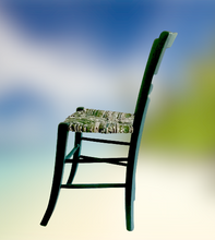 Charger l'image dans la galerie, Chaise à festons verte. Profil