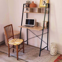 Charger l'image dans la galerie, Paire chaises paillées bois naturel. Tons curry. En télétravail