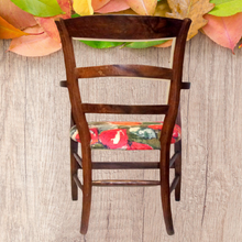 Charger l'image dans la galerie, Fauteuil tapissier en noyer. Tissu Lale Design. Dos