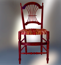 Charger l'image dans la galerie, Chaise ancienne lyre. Paillage été indien.