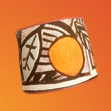 Charger l'image dans la galerie, Tambour 25 cms contrecollé. Tomiko orange