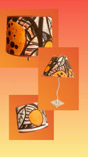 Charger l'image dans la galerie, Abat-jour conique 45cms. Tissu Tomiko orange. Série