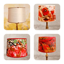 Charger l'image dans la galerie, Tambour.25cms.Tissu Fuego - Bouquet - Soie sauvage. Love Ficelle