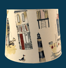 Charger l'image dans la galerie, Abat jour tambour de grande taille - Scènes de station balnéaire - face B