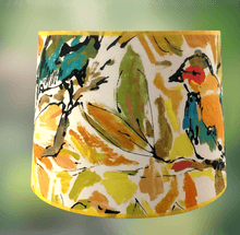 Charger l'image dans la galerie, Abat jour tambour de grande taille contrecollé. Tissu Pioupiou de Lalie Design 3. La Mue Créations.
