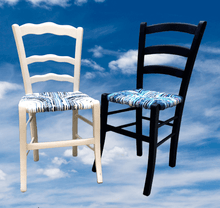 Charger l'image dans la galerie, Chaise simple marine. Paillage Mers. Paires assorties