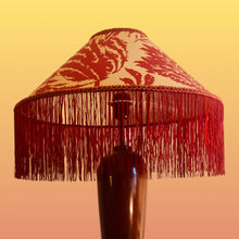 Charger l&#39;image dans la galerie, Abat jour contrecollé. Chapeau chinois revêtu tissu Manuel Canovas aux motifs floraux stylisés.

