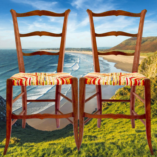 Les chaises paillées de La Mue Créations.